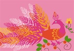 NEV60006 Note Cards - Pink Peacock